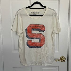 Syracuse University SU White Orange Vintage Decal Short Sleeve T-Shirt